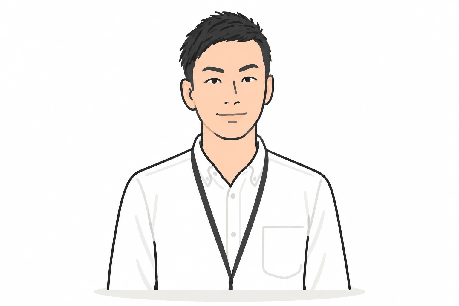 白いシャツを着たNAGANUMA HIROKIのプロフィールイラスト